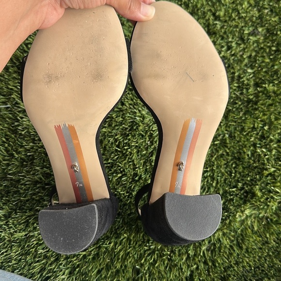 Sam Edelman Womens Heeled Sandals Yaro Black Suede Size 7.5 - Picture 7 of 8